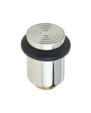 Burlington Floor Mounted Reeded Door Stop - Polished Nickel
