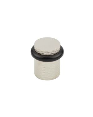 Burlington Floor Mounted Knurled Door Stop - Polished Nickel