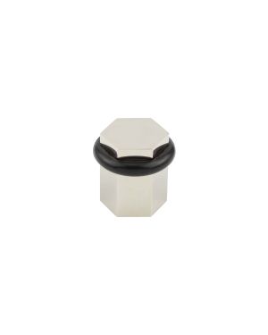 Burlington Floor Mounted Hexagonal Door Stop - Polished Nickel