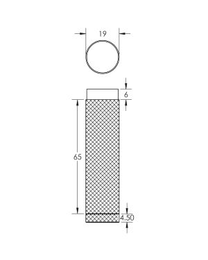 Burlington Knurled Wall Mounted Door Stop - Polished Nickel
