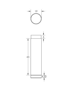 Burlington Plain Wall Mounted Door Stop - Polished Nickel
