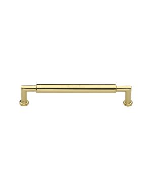 Heritage Brass Cabinet Pull Bauhaus Round Design 101mm CTC Polished Brass Finish