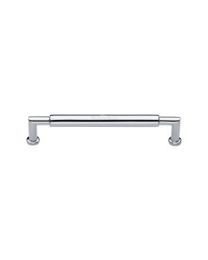 Heritage Brass Cabinet Pull Bauhaus Round Design 101mm CTC Polished Chrome Finish