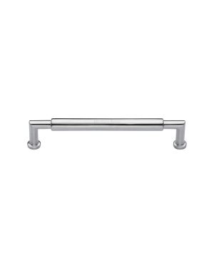 Heritage Brass Cabinet Pull Bauhaus Round Design 101mm CTC Satin Chrome Finish