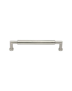 Heritage Brass Cabinet Pull Bauhaus Round Design 101mm CTC Satin Nickel Finish