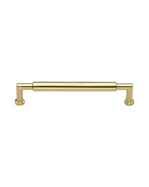 Heritage Brass Cabinet Pull Bauhaus Round Design 152mm CTC Polished Brass Finish