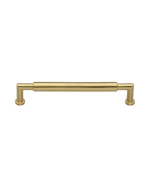 Heritage Brass Cabinet Pull Bauhaus Round Design 152mm CTC Satin Brass Finish