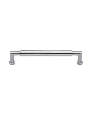 Heritage Brass Cabinet Pull Bauhaus Round Design 152mm CTC Satin Chrome Finish
