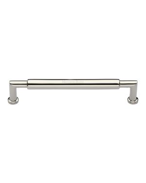 Heritage Brass Cabinet Pull Bauhaus Round Design 203mm CTC Polished Nickel Finish