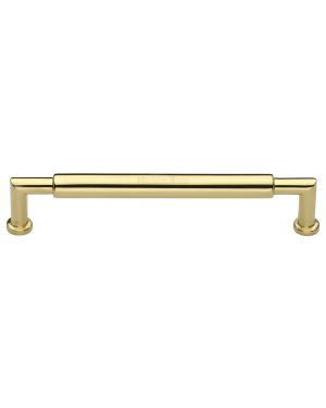 Heritage Brass Cabinet Pull Bauhaus Round Design 254mm CTC Polished Brass Finish