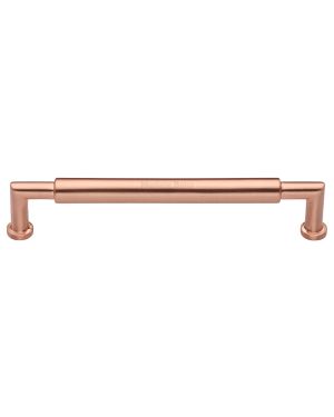 Heritage Brass Cabinet Pull Bauhaus Round Design 254mm CTC Satin Rose Gold Finish