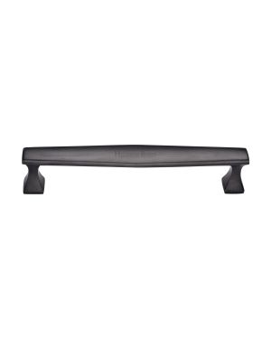 Heritage Brass Cabinet Pull Deco Design 160mm CTC Matt Black Finish