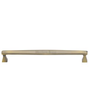 Heritage Brass Cabinet Pull Deco Design 254mm CTC Antique Finish