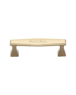 Heritage Brass Cabinet Pull Deco Design 254mm CTC Satin Brass Finish