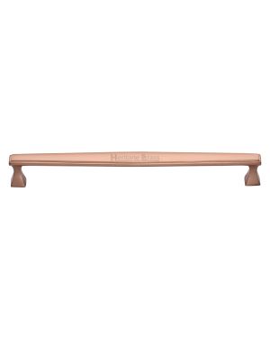 Heritage Brass Cabinet Pull Deco Design 254mm CTC Satin Rose Gold Finish