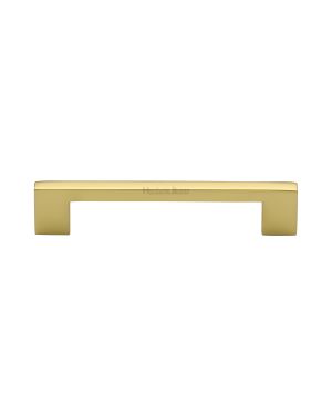 Heritage Brass Cabinet Pull Metro Design 128mm CTC Polished Brass Finish