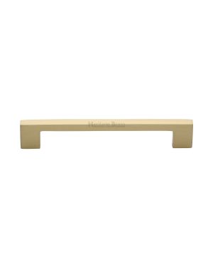 Heritage Brass Cabinet Pull Metro Design 160mm CTC Satin Brass Finish
