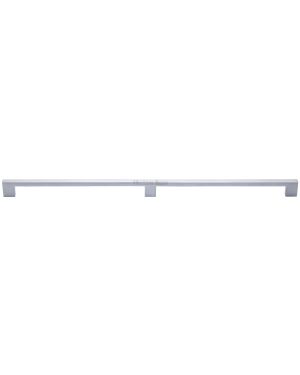 Heritage Brass Cabinet Pull Metro Design 480mm CTC Satin Chrome Finish