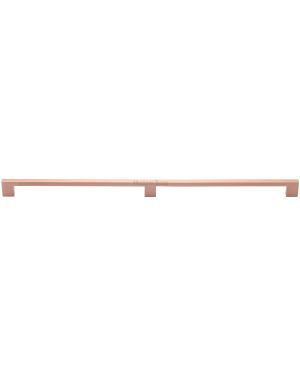 Heritage Brass Cabinet Pull Metro Design 480mm CTC Satin Rose Gold Finish