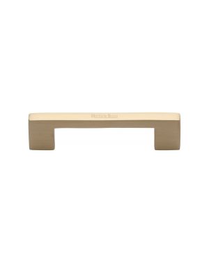 Heritage Brass Cabinet Pull Metro Design 96mm CTC Satin Brass Finish