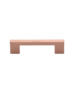 Heritage Brass Cabinet Pull Metro Design 96mm CTC Satin Rose Gold Finish
