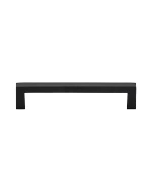 Heritage Brass Cabinet Pull Square Metro Design 128mm CTC Matt Black Finish