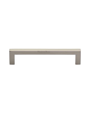 Heritage Brass Cabinet Pull Square Metro Design 128mm CTC Satin Nickel Finish