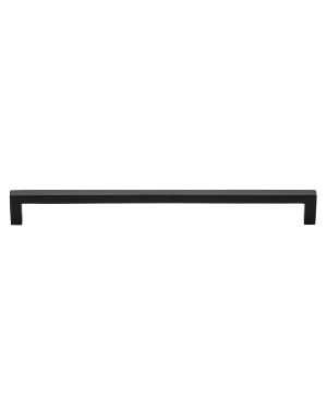 Heritage Brass Cabinet Pull Square Metro Design 256mm CTC Matt Black Finish