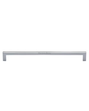 Heritage Brass Cabinet Pull Square Metro Design 256mm CTC Polished Chrome Finish