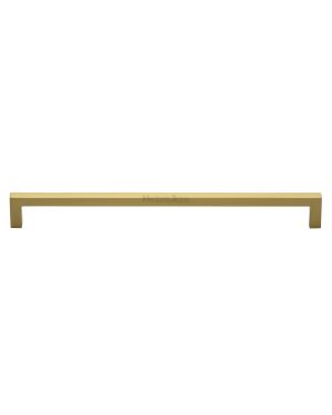 Heritage Brass Cabinet Pull Square Metro Design 256mm CTC Satin Brass Finish