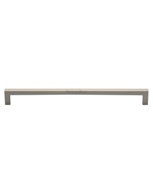 Heritage Brass Cabinet Pull Square Metro Design 256mm CTC Satin Nickel Finish