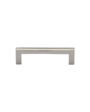 Heritage Brass Cabinet Pull Square Metro Design 96mm CTC Polished Nickel Finish