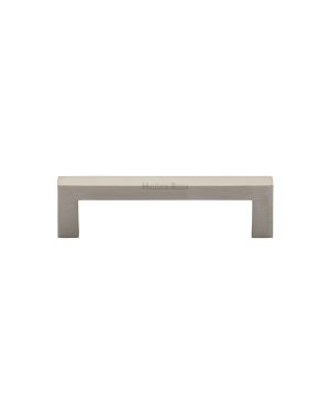 Heritage Brass Cabinet Pull Square Metro Design 96mm CTC Satin Nickel Finish