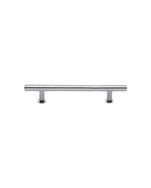 Heritage Brass Cabinet Pull T-Bar Design with 16mm Rose 101mm CTC Polished Chrome Finish