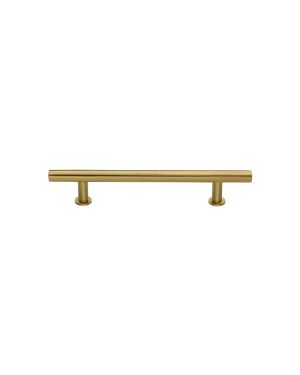 Heritage Brass Cabinet Pull T-Bar Design with 16mm Rose 101mm CTC Satin Brass Finish