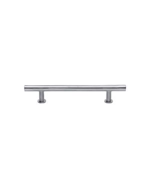 Heritage Brass Cabinet Pull T-Bar Design with 16mm Rose 101mm CTC Satin Chrome Finish