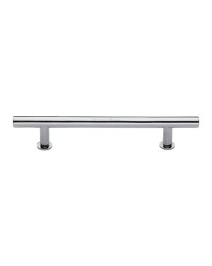 Heritage Brass Cabinet Pull T-Bar Design with 16mm Rose 203mm CTC Polished Chrome Finish