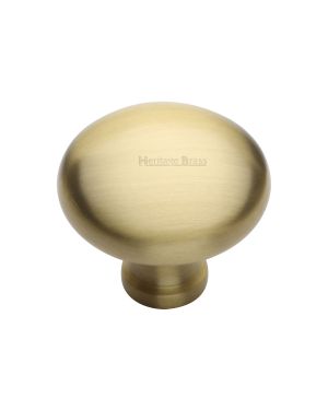 Timeless Elegance and Unrivaled QualityHeritage Brass Cabinet Knob Mushroom Design 38mm Satin Brass finish