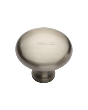Timeless Elegance and Unrivaled QualityHeritage Brass Cabinet Knob Mushroom Design 38mm Satin Nickel finish