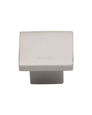 Heritage Brass Cabinet Knob Classic Square Design 32mm Polished Nickel finish