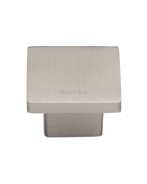 Heritage Brass Cabinet Knob Classic Square Design 40mm Satin Nickel finish