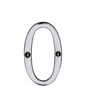Heritage Brass Numeral 0 Face Fix 76mm (3") Polished Chrome finish