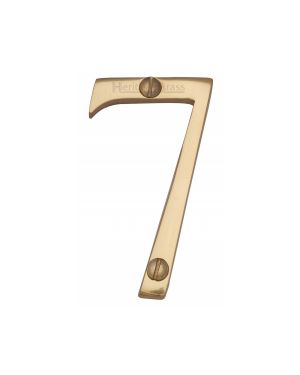 Heritage Brass Numeral 7 Face Fix 76mm (3") Polished Brass finish
