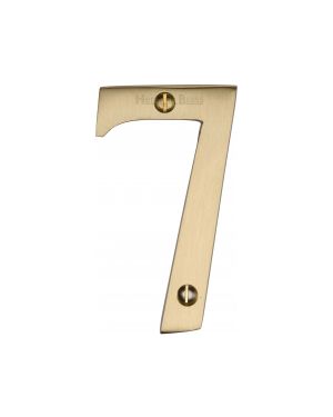 Heritage Brass Numeral 7 Face Fix 76mm (3") Satin Brass finish