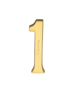 Heritage Brass Numeral 1 Concealed Fix 76mm (3") Polished Brass finish