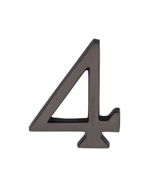 Heritage Brass Numeral 4 Concealed Fix 76mm (3") Matt Bronze finish