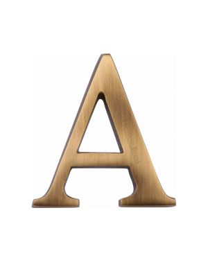 Heritage Brass Alphabet A Rear Fix 51mm (2") Antique finish