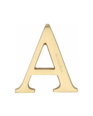 Heritage Brass Alphabet A Pin Fix 51mm (2") Satin Brass Finish