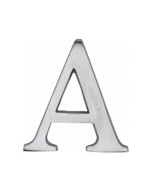 Heritage Brass Alphabet A Rear Fix 51mm (2") Satin Chrome finish