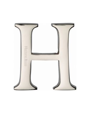 Heritage Brass Alphabet H Pin Fix 51mm (2") Polished Nickel Finish